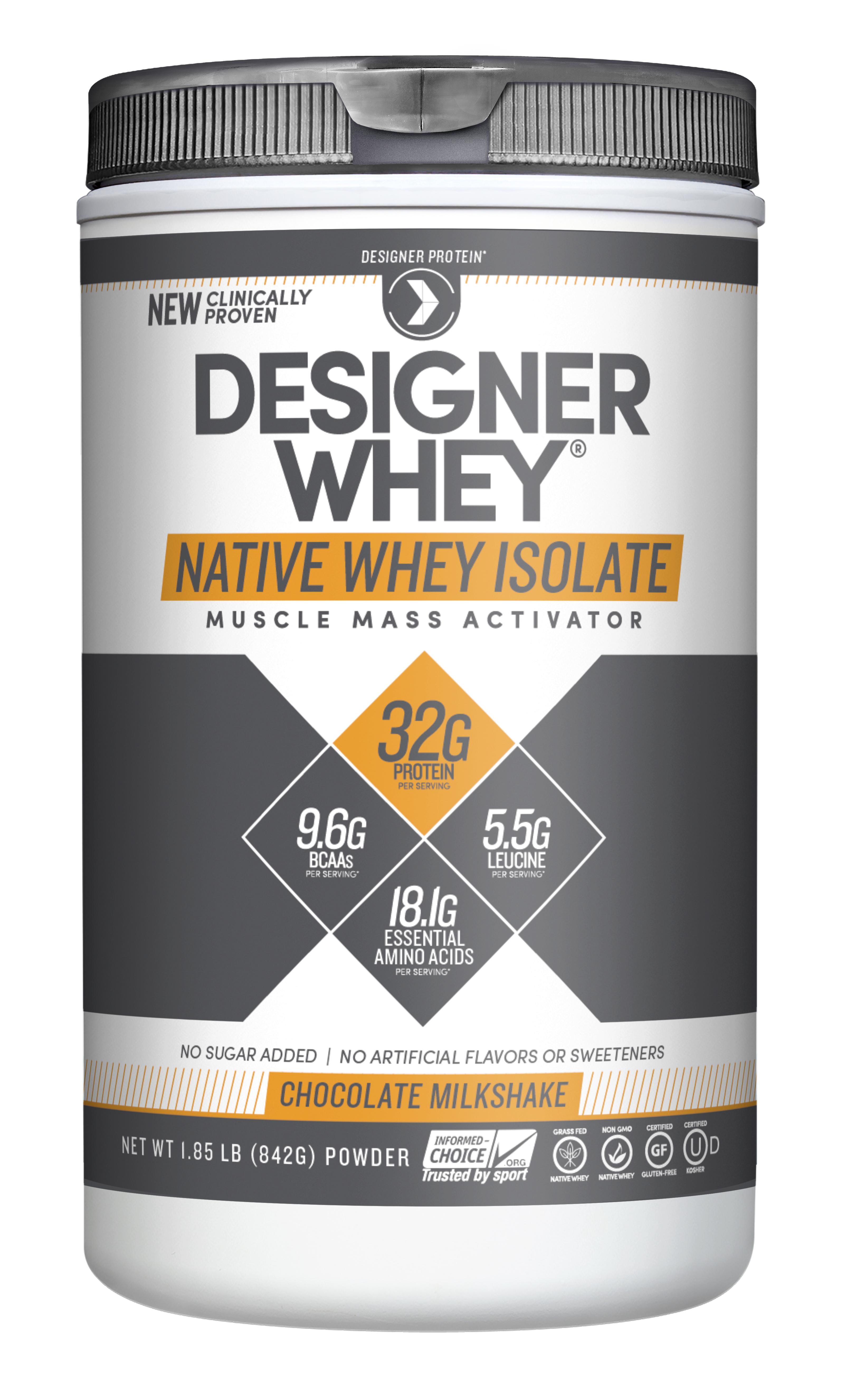 whey isolate, native whey, designer protein, protein powder and designer whey
